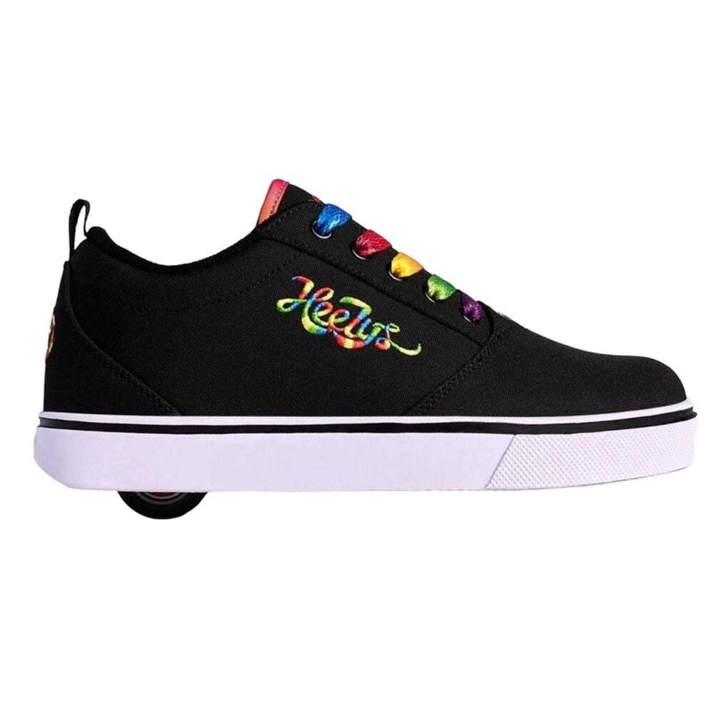 Heelys Childrens/Kids Canvas Skate Shoes / Black/Rainbow